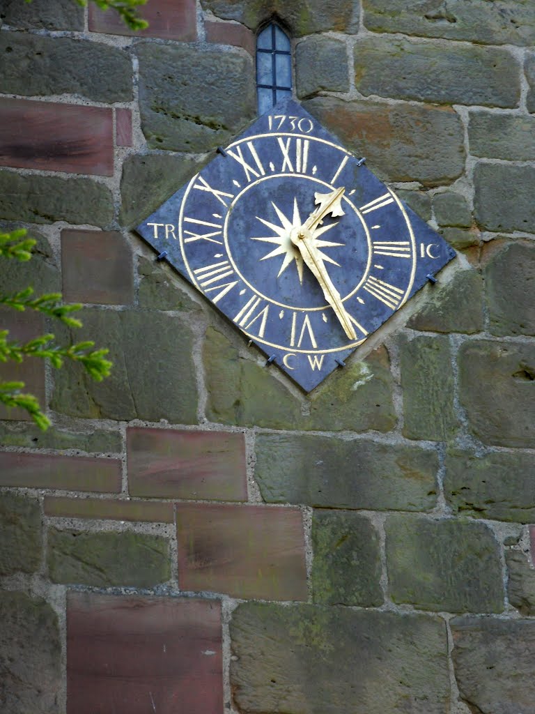 Diseworth village Church dated Slate clock face by Bobsky.