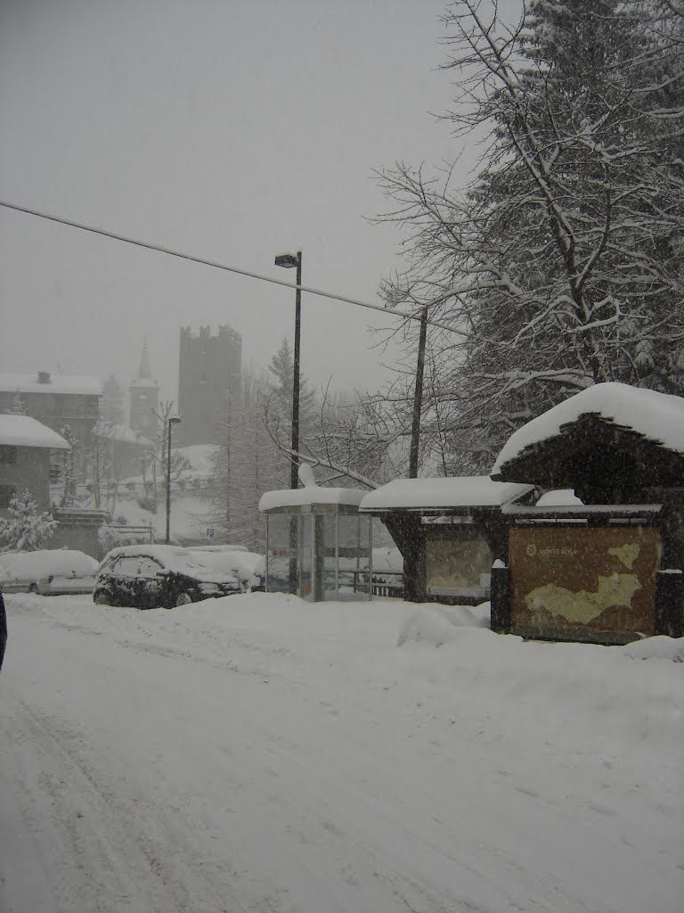 Castello e campanile di Champorcher by Dario Franceschini