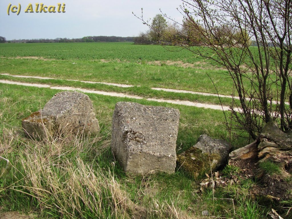 Pępice - System radionawigacyjny Fu Peil A40c, fundamenty anten (Adcock-Peilanlagen Fu Peil A40c) by Alkali