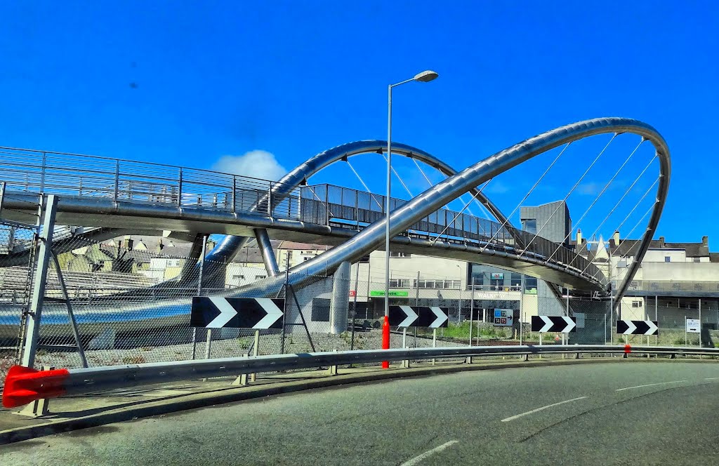 Footbridge in Holyhead Ferry Harbour by MariuszTarapata