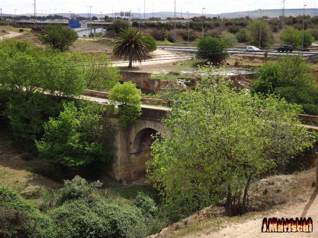 Puente sobre el Arroyo de Pedroches, antigua carretera de Badajoz y subida a Cerro Muriano. by José Mariscal