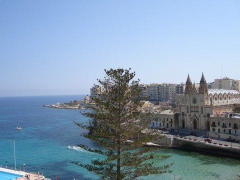 St Julians from Le Meridien hotel by antall