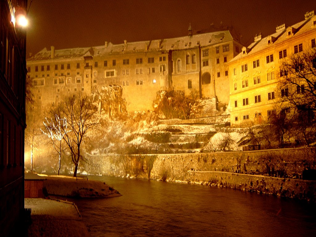 Cesky Krumlov, Schloss bei nacht by Michael Proschek