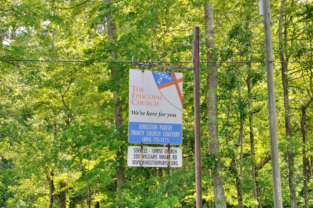 VIRGINIA: MATHEWS: Trinity Church Cemetery (Kingston Parish of the Episcopal Church) sign by Douglas W. Reynolds, Jr.