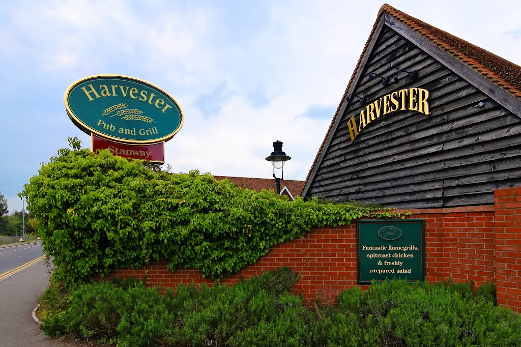 The Harvester Pub & Restaurant - entrance, Stanway, Colchester, Essex, May 2012 by keithb