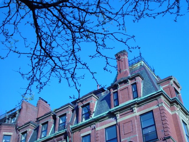 Marlborough st, Back Bay, Boston (5-2005) by Ken Badgley