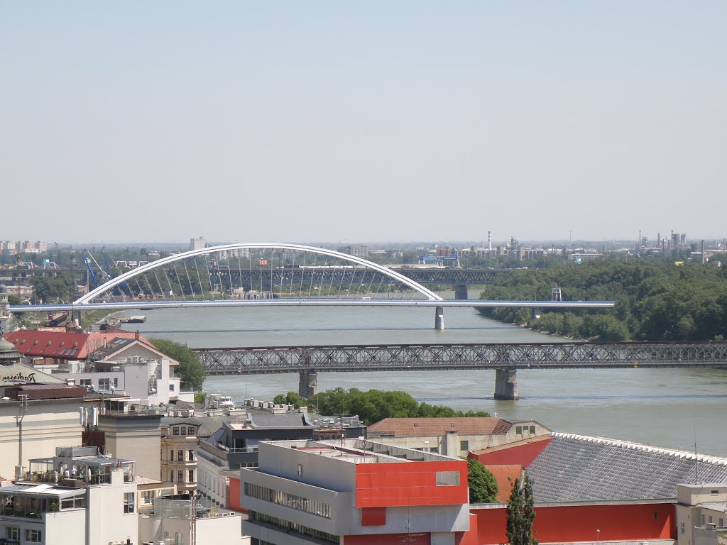 View of the bridges across the Danube / Pohled na mosty přes Dunaj by DM brothers