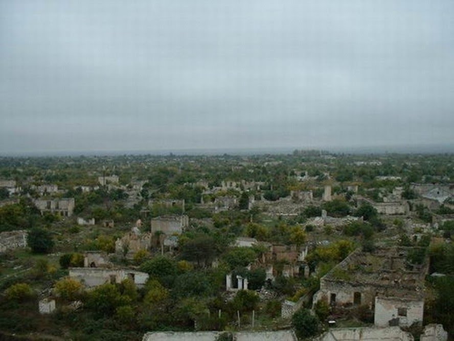 town Akna /former Agdam/ ruined by azerbaijan barbarian during war, Republic of Mountainous Karabagh. г, Акна /быв Агдам/ разрушенный азерскими варварами в ходе войны, НКР by igityan