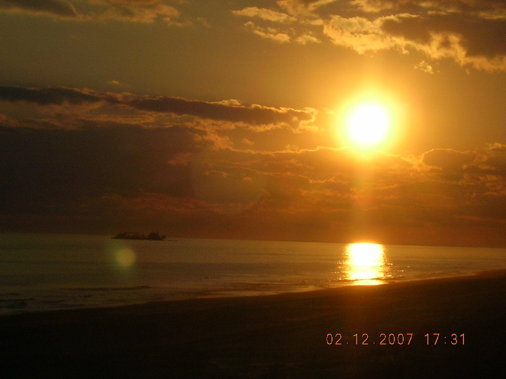 Sunset on the Beach by Chris Larrick