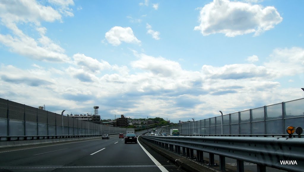 東高根森林公園付近の東名高速道路 by mandegan