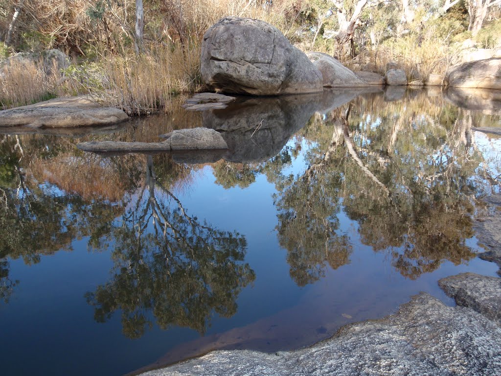 Cascades Rock Pool Reflections by Peter Ermel