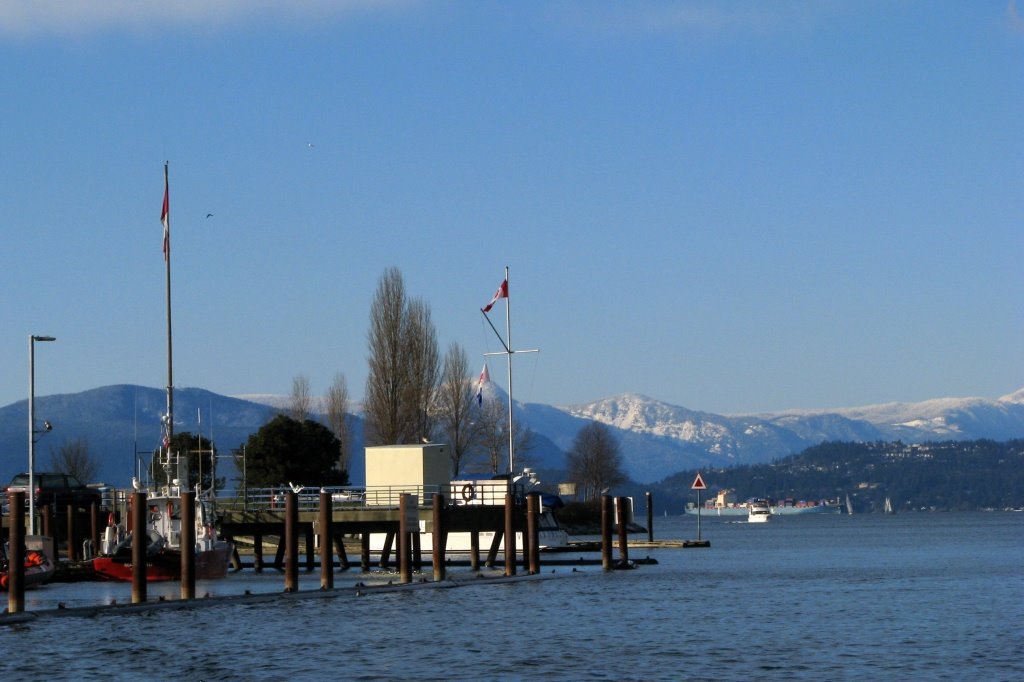 Coast Guard Station in Winter by Nawitka