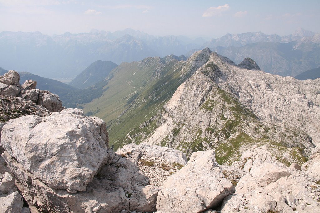 View from Mt. Krn - Mt. Javorscek, Mt. Rombon, Mt. Mangart and other (> north-west) by karel.simek