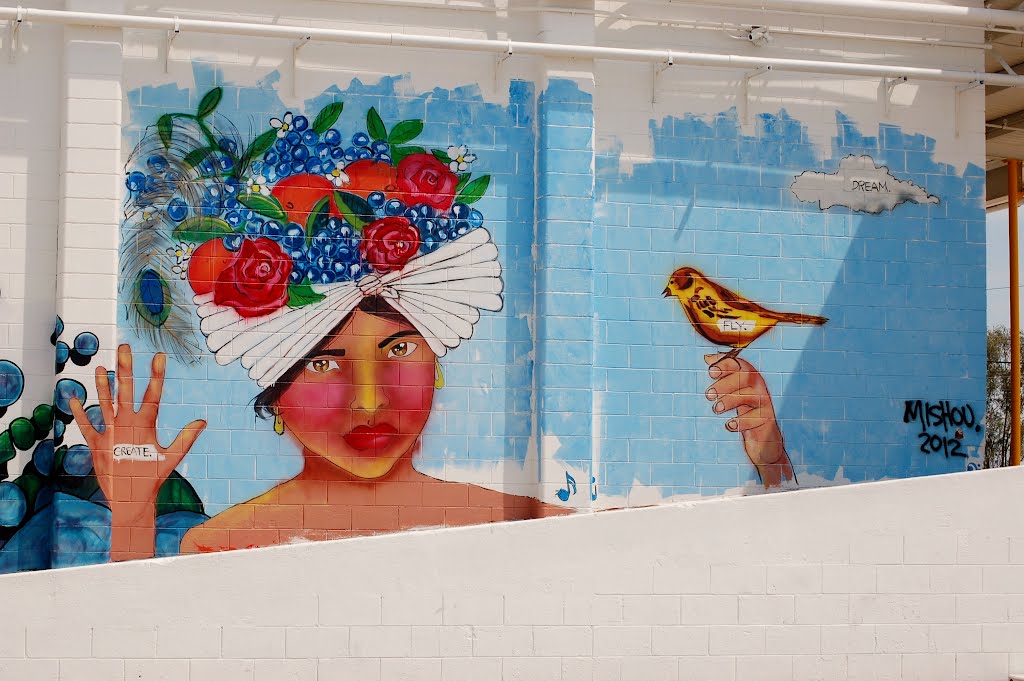 Mural on Blueberry Packing Plant at Eloise, FL by Scotch Canadian