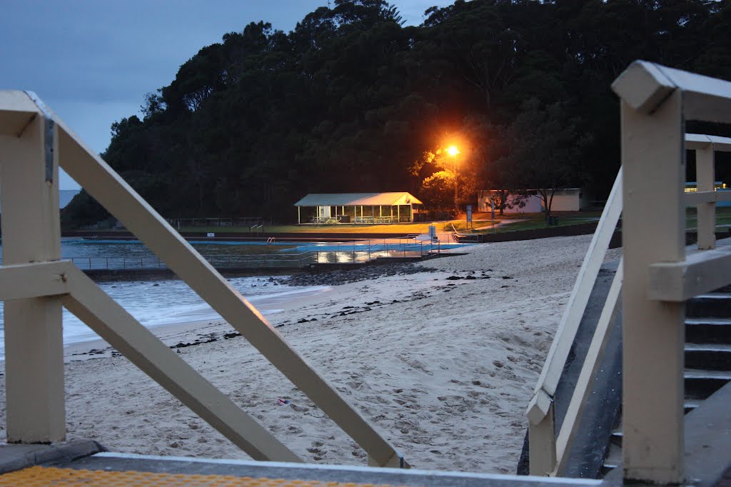 Ocean Baths At Forster by Steve Busson