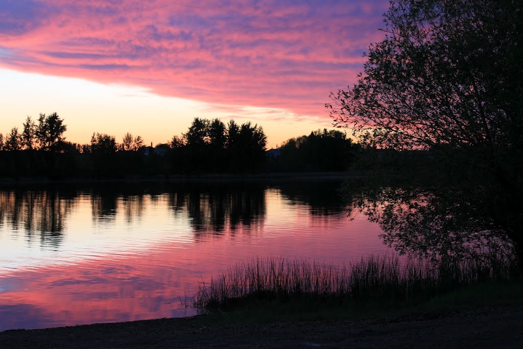 Alix Lake Sunset June 2 2012 by Amandyg