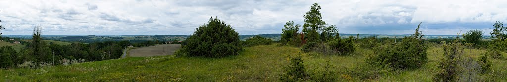 Countryside panorama near Bouteilles-Saint-Sébastien - June 2012 by Mike Stuckey