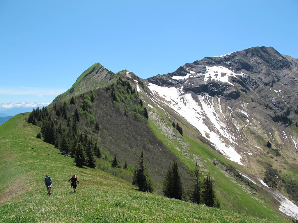 L'arête qui va de la Pnte de la Fougère à celle d'Armenaz 02.06.2012 by Jean-Luc.