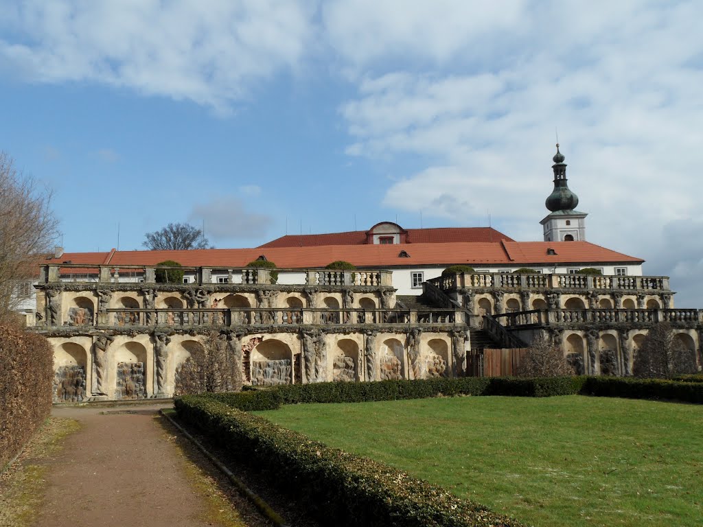 The garden of Zakupy Castle in Zákupy by G_Atanasov