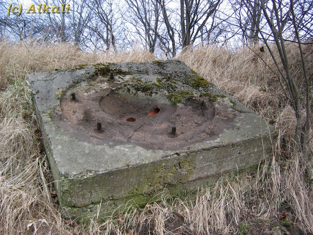 Oksywie – Podstawa lekkiej niemieckiej armaty plot. 2 cm Flak 29 Oerlikon (Betonfundament / Concrete base for 2 cm Flak 29 Oerlikon) by Alkali