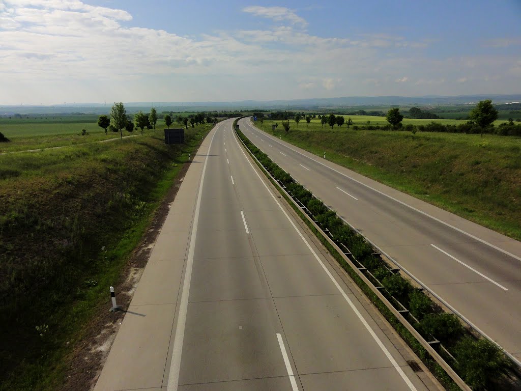 Brücke über die A71 bei Schmira by Gert Kleinsteuber