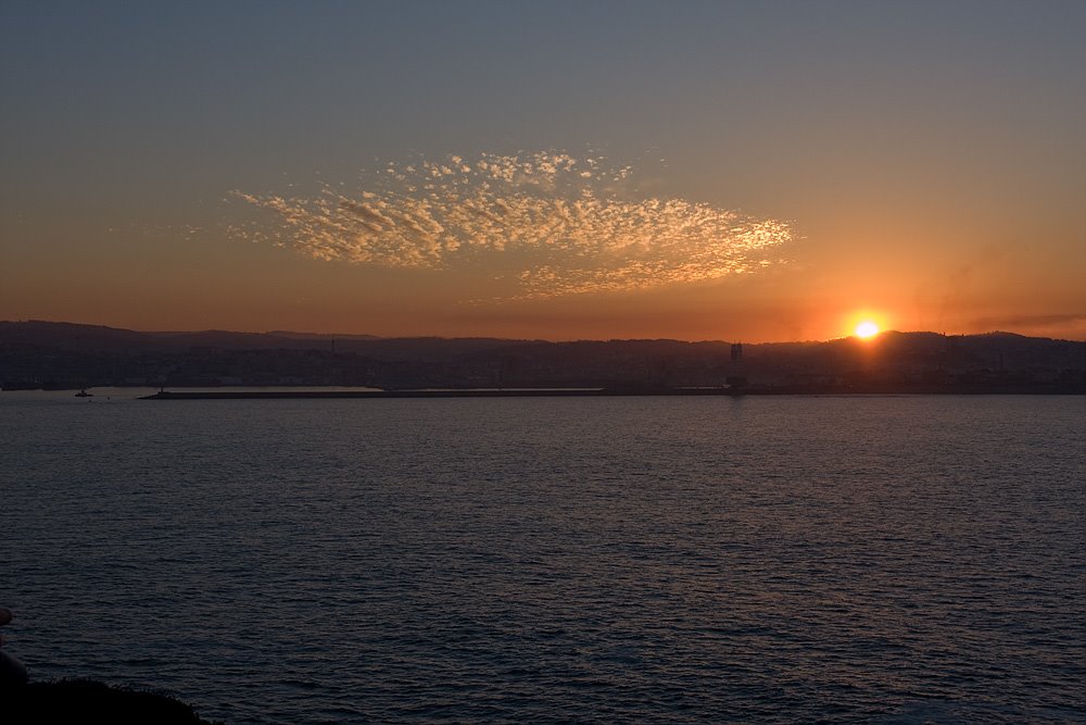 Puesta de sol desde el faro de Mera by molineli