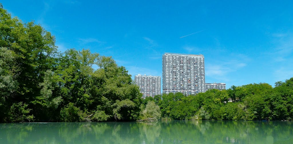 Rive droite et les tours du Lignon by Magda GHALI