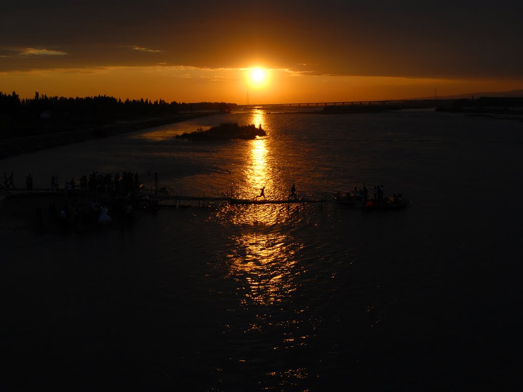 Sunset on Yili river by CH.Q