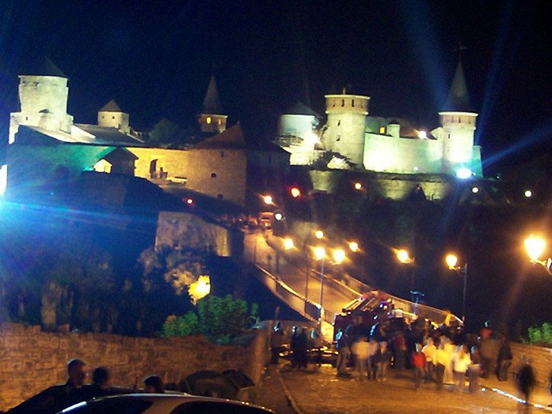 Kamenets Podolsky - Night view of Castle by Vgyuri