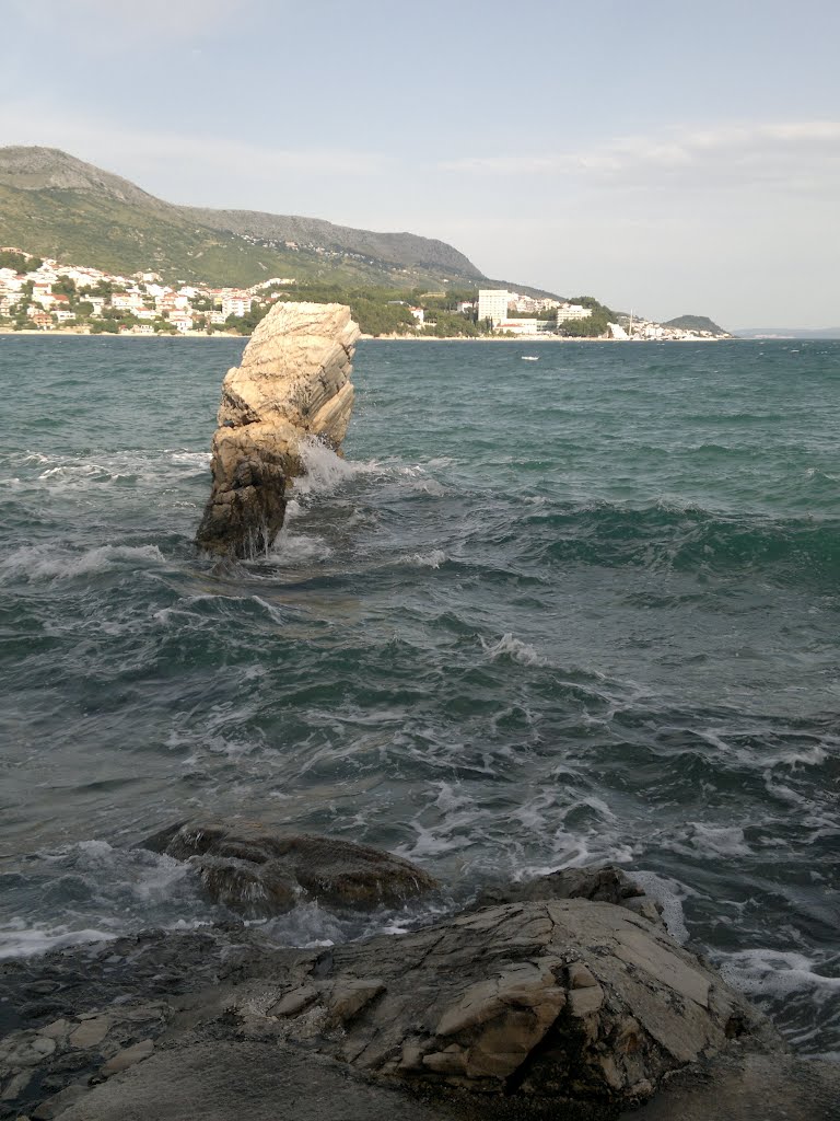 View from Stobreč beach by NJadric