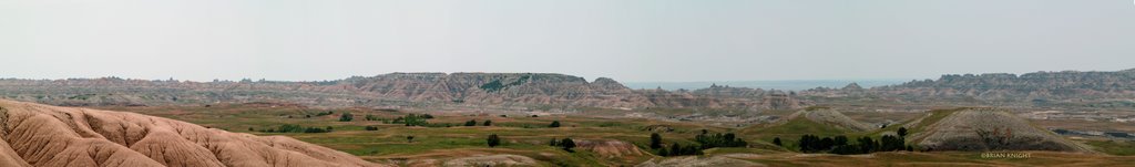 Badlands Overlook Panorama by Brian P Knight