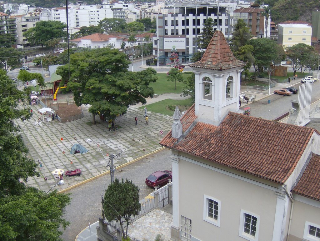 Praça do Suspiro, Capela de Santo Santo Antônio e o Clube de Xadrez. Foto Osmar de Castro by Acervo Digital Castro