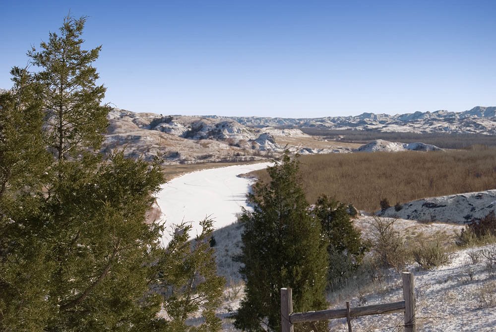 Winter at Little Missouri River, Dunn County, ND by Jerry Blank