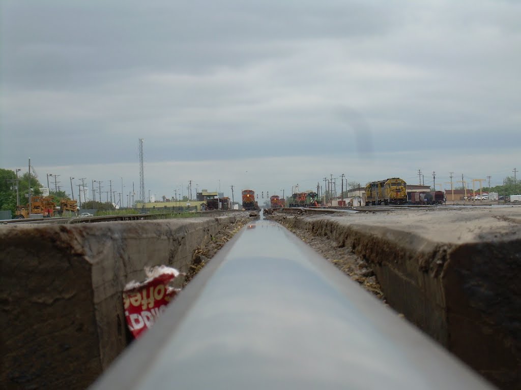 BNSF rail facing east towards BNSF Dilworth, MN utility. by DJSuns