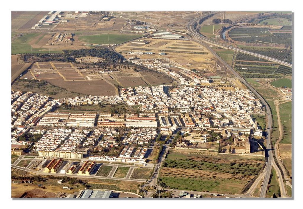 Santiponce (Aerial Overview) - Italica and Monasterio de San Isidoro del Campo by AustrianAviationArt