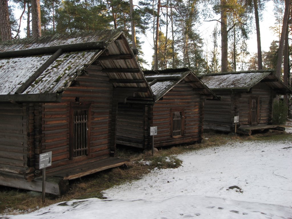 Maakunta;cabins, stores by Eija Fogelholm