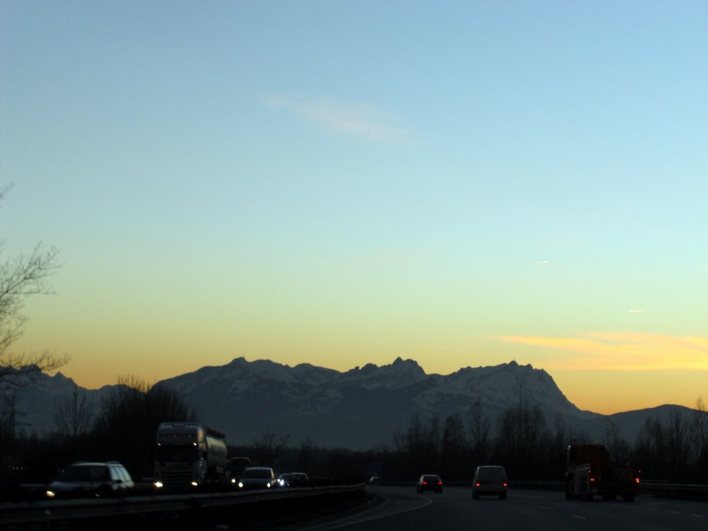 Evening at Rheintal Autobahn by makro