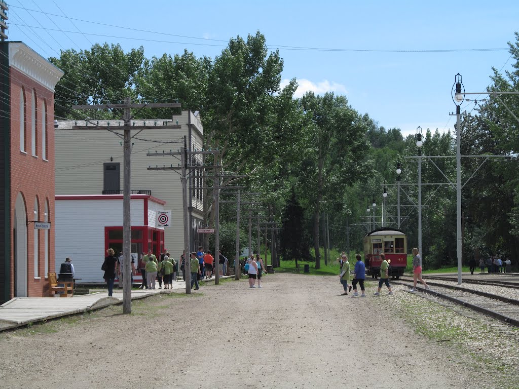 The Old Street Car And Historic Buildings On 1905 Street In Fort Edmonton Park, Edmonton June '12 by David Cure-Hryciuk