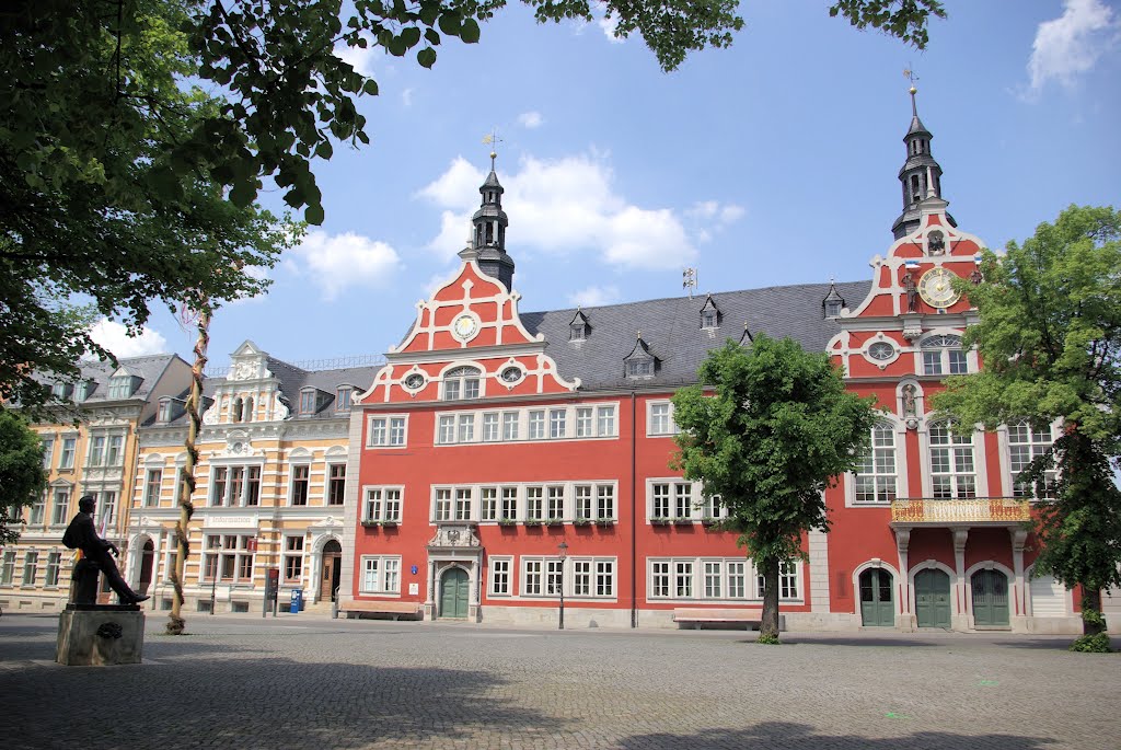 Rathaus am Marktplatz mit Bachdenkmal - Arnstadt, n.N. (i) by Herzi♥81