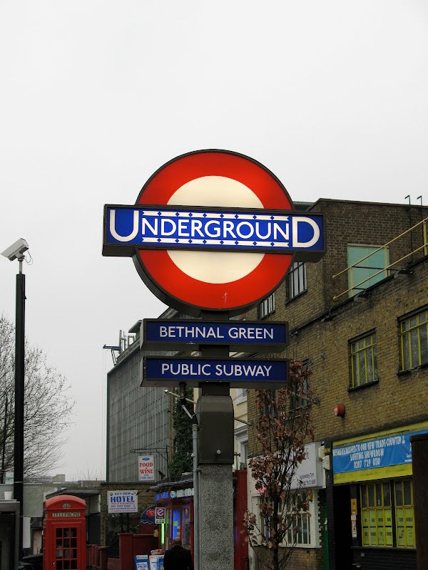 Bethnal Green Underground Station Sign by LondonEats.com