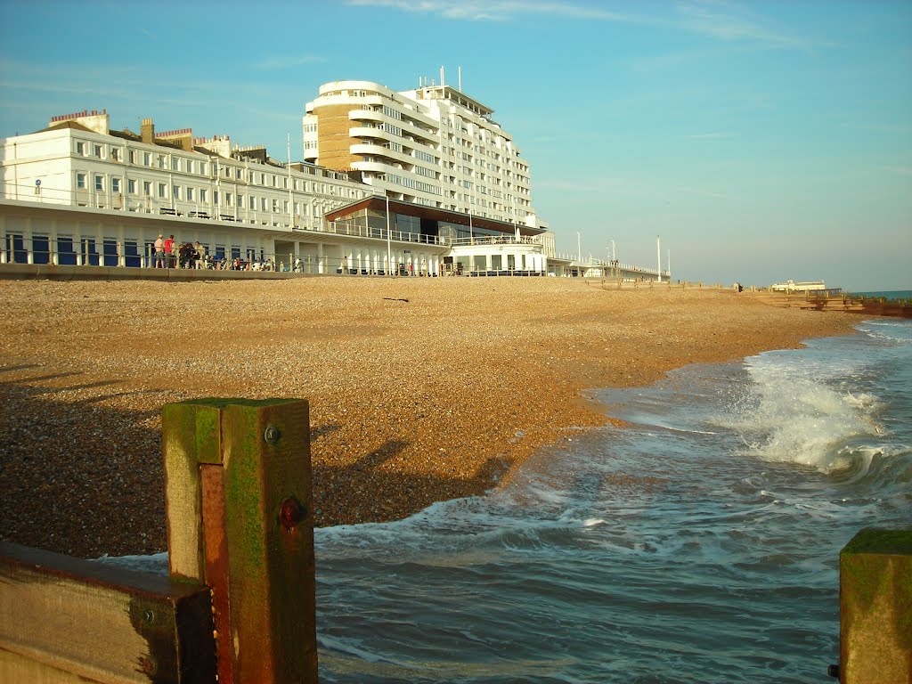 Hastings. Marine Court from beach. by RexFortune