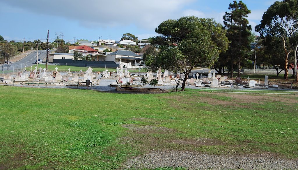 View of cemetery from church grounds by Phaedrus Fleurieu