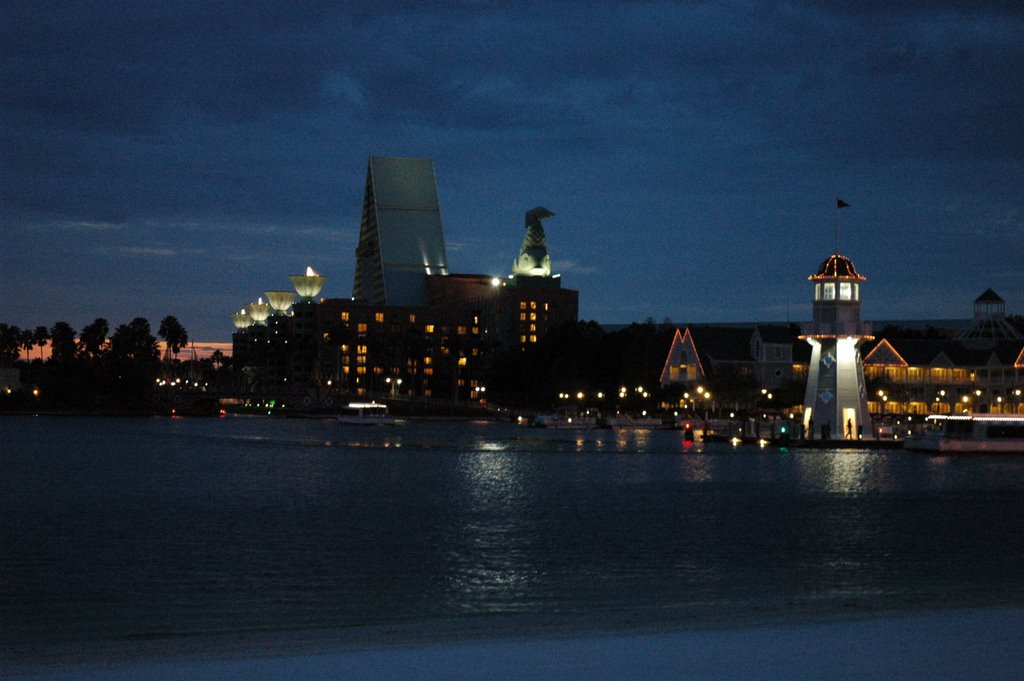 Walt Disney World Swan Resort over the lake. by sanja.byelkin