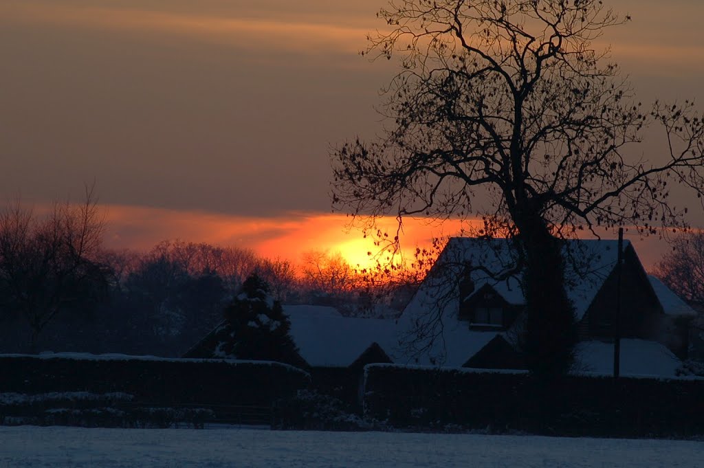 Christmass Country Cottage Sunset by Ulpha-Omega 2