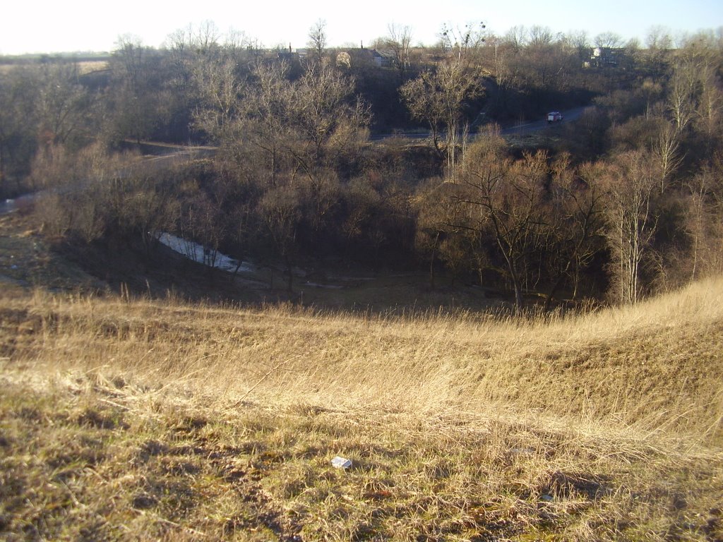 A creek and firefighters passing by, Kaunas, Lithuania, Jan 28, 1°C/34°F by crankshaft