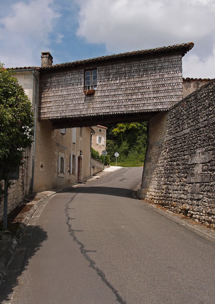 Unusual house on Rue des Mirandes, Montmoreau - June 2012 by Mike Stuckey