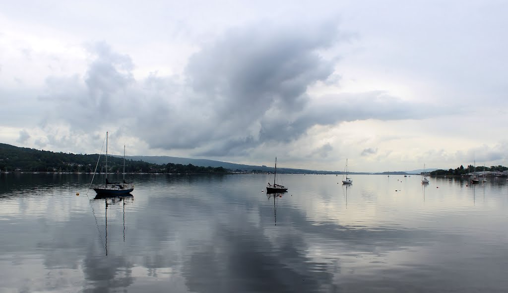 Boats on Gare Loch by Henri Cloete