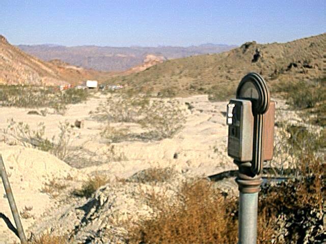 Parking lot, Eldorado Gold Mine, Nelson, NV (2003) by Gary Rodriguez