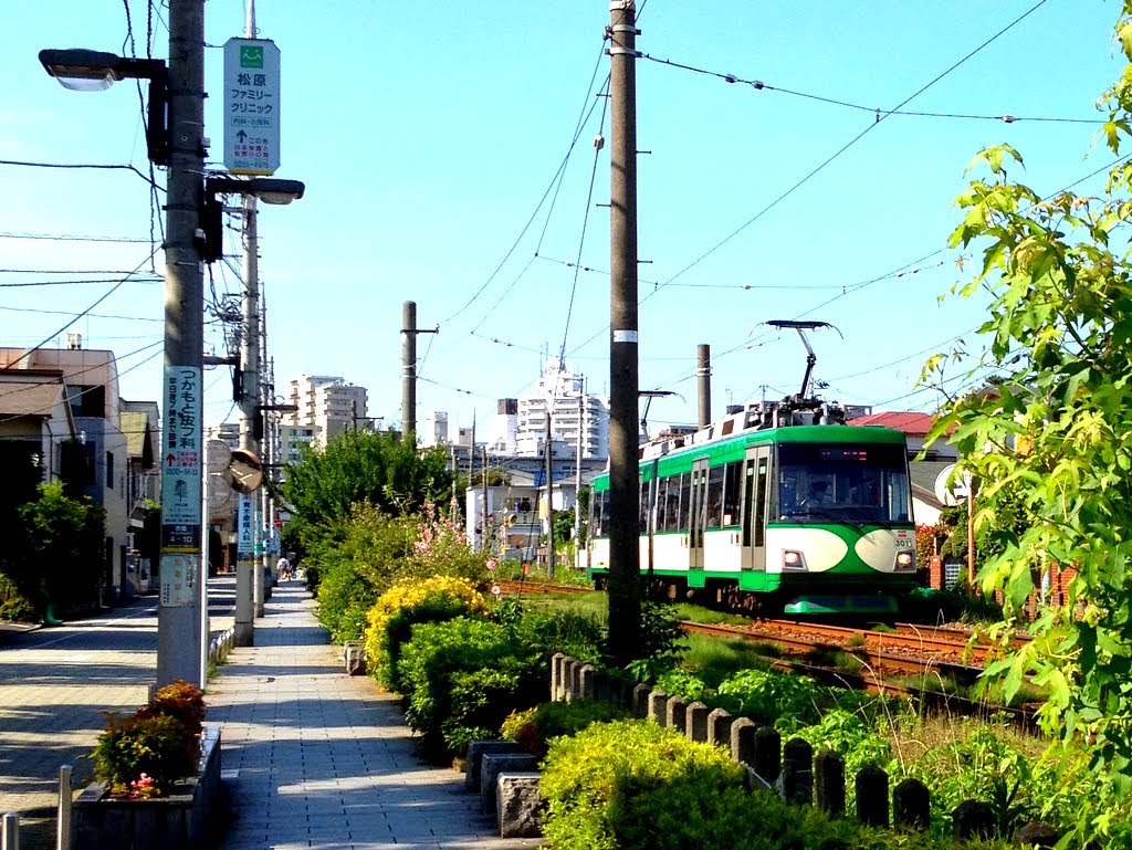 東急世田谷線-300系301F （玉電塗装）, Tokyu Setagaya Line by kazkun