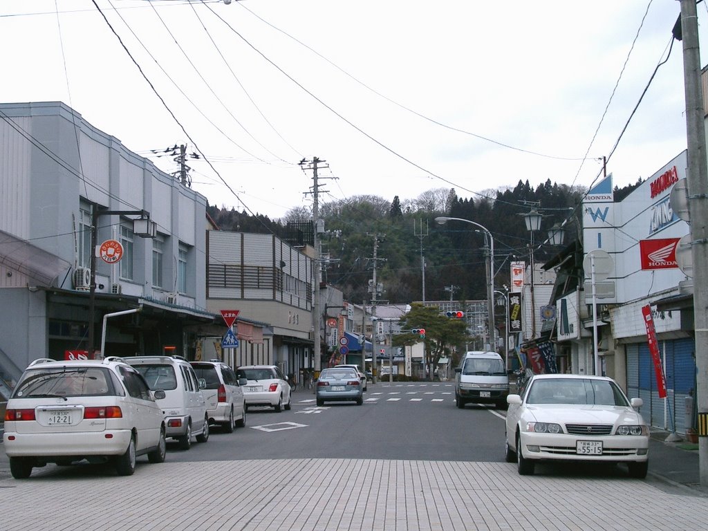 Shopping street in front of Kurikoma Station 栗駒駅前の通り by match345